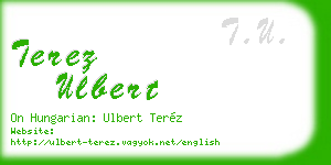 terez ulbert business card
