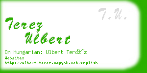 terez ulbert business card
